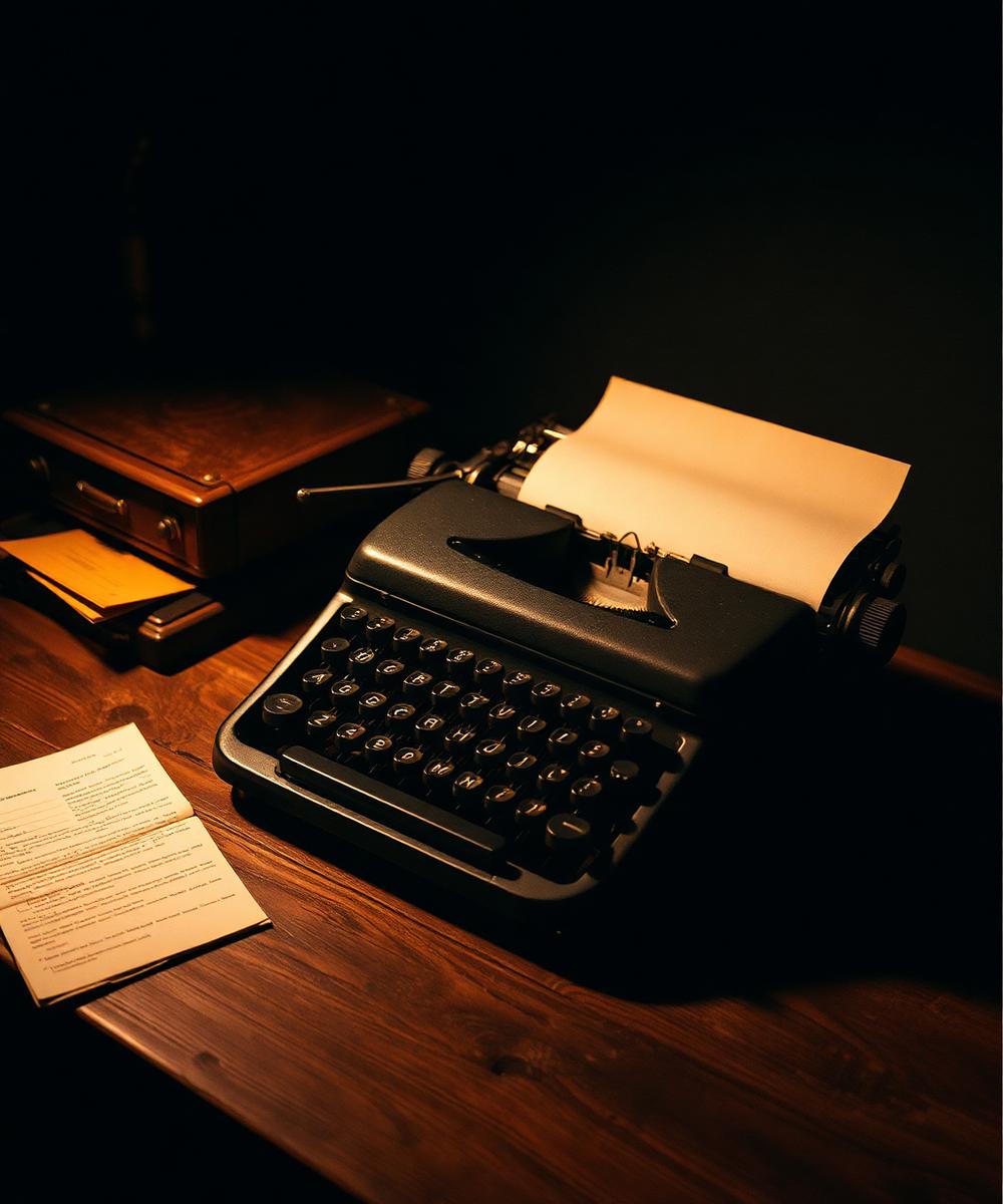 Vintage typewriter still life
